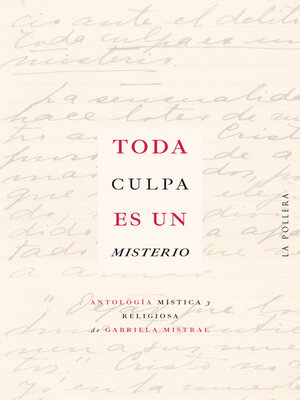 cover image of Toda culpa es un misterio